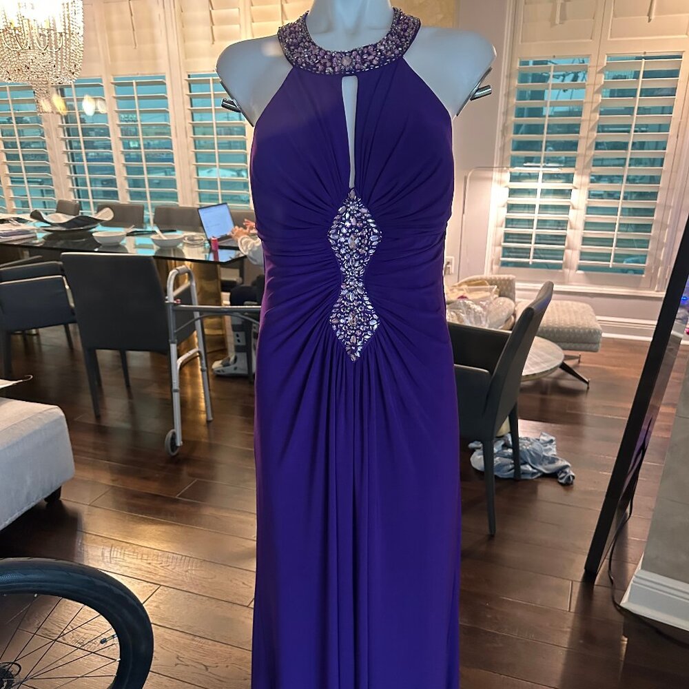 purple ballgown